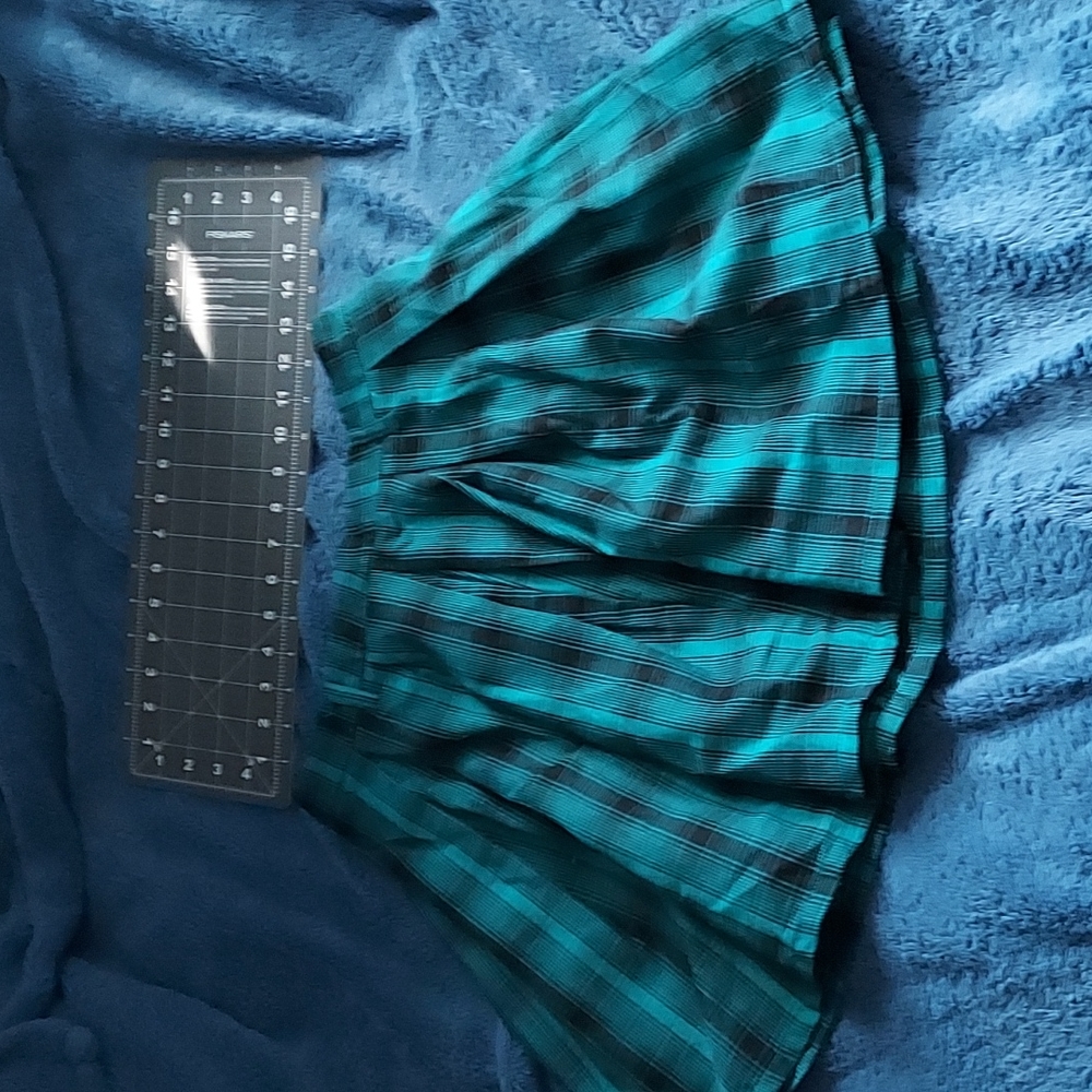 Blue and Black plaid skirt